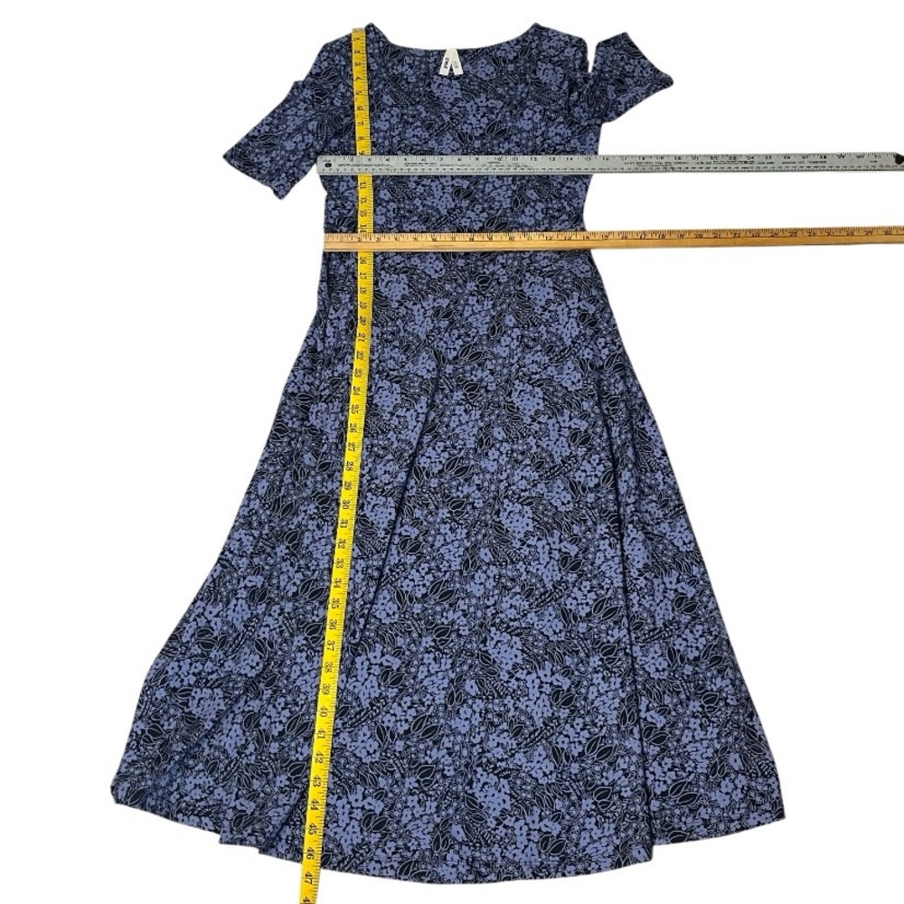 PACT Blue Dress Fit & Flare Signature Scoop Stretch Organic Size Small - Picture 6 of 11